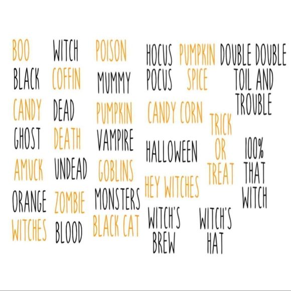 10 Custom Rae Dunn inspired Halloween decals / Halloween mugs/ Halloween - Picture 5 of 9